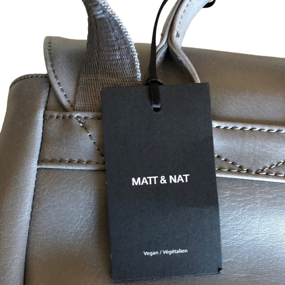 Matt & Nat NWT Fabi Mini Backpack In Shadow Gray - Picture 7 of 13